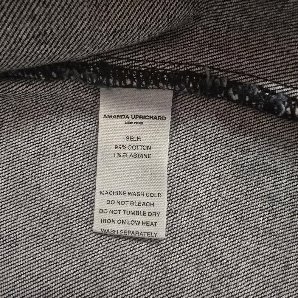 NWT Amanda Uprichard Bristol Denim Top in Dark Blue Heritage Wash - Sz Medium - Picture 16 of 16